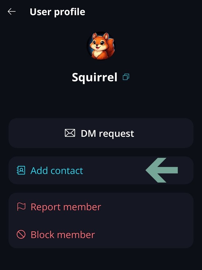 Contact Book π Β· How to Add a Contact Select any user from the group member list and select 'Add Contact' on their profile page.
