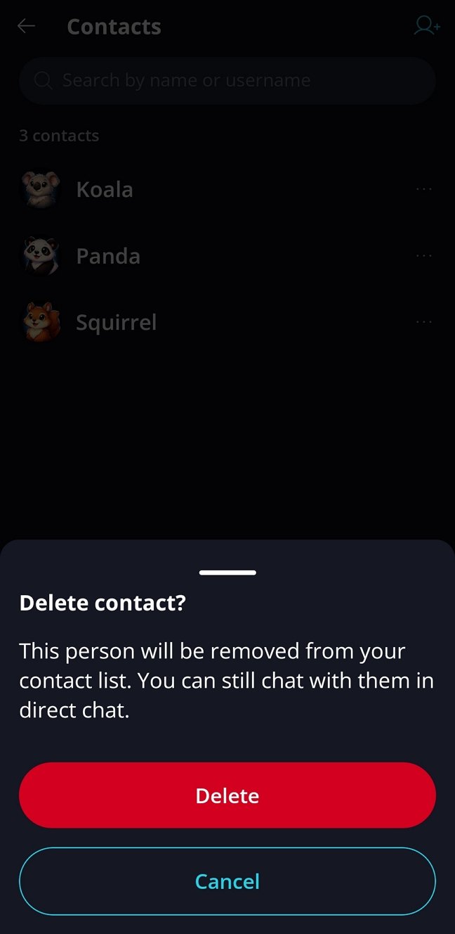 Contact Book π Β· Removing Contacts Go to Profile / Contacts to review and remove saved contacts.