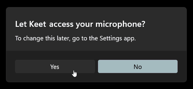 Sound issues Please note that after the update or reinstall the OS may request microphone access once again.